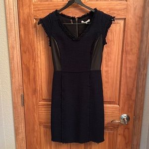 Navy and black leather Rebecca Taylor Dress